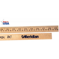Clear Lacquer Finish Meter Stick/ English & Metric Scale